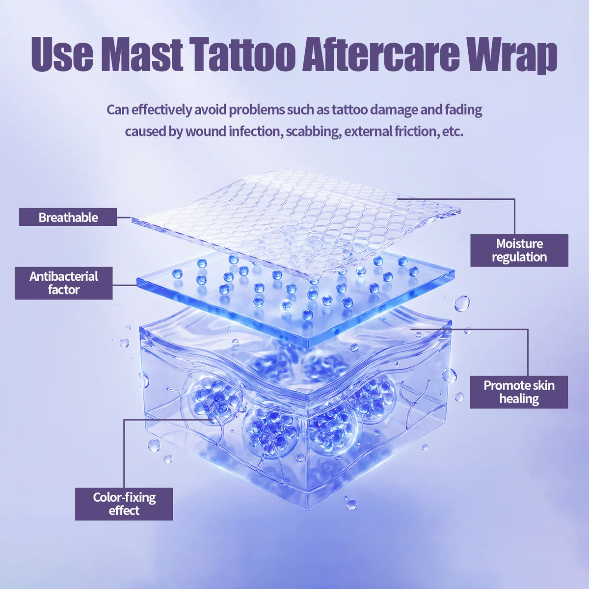 Mast Tattoo Aftercare Wrap Dual-Tear Tattoo Protection Film 2
