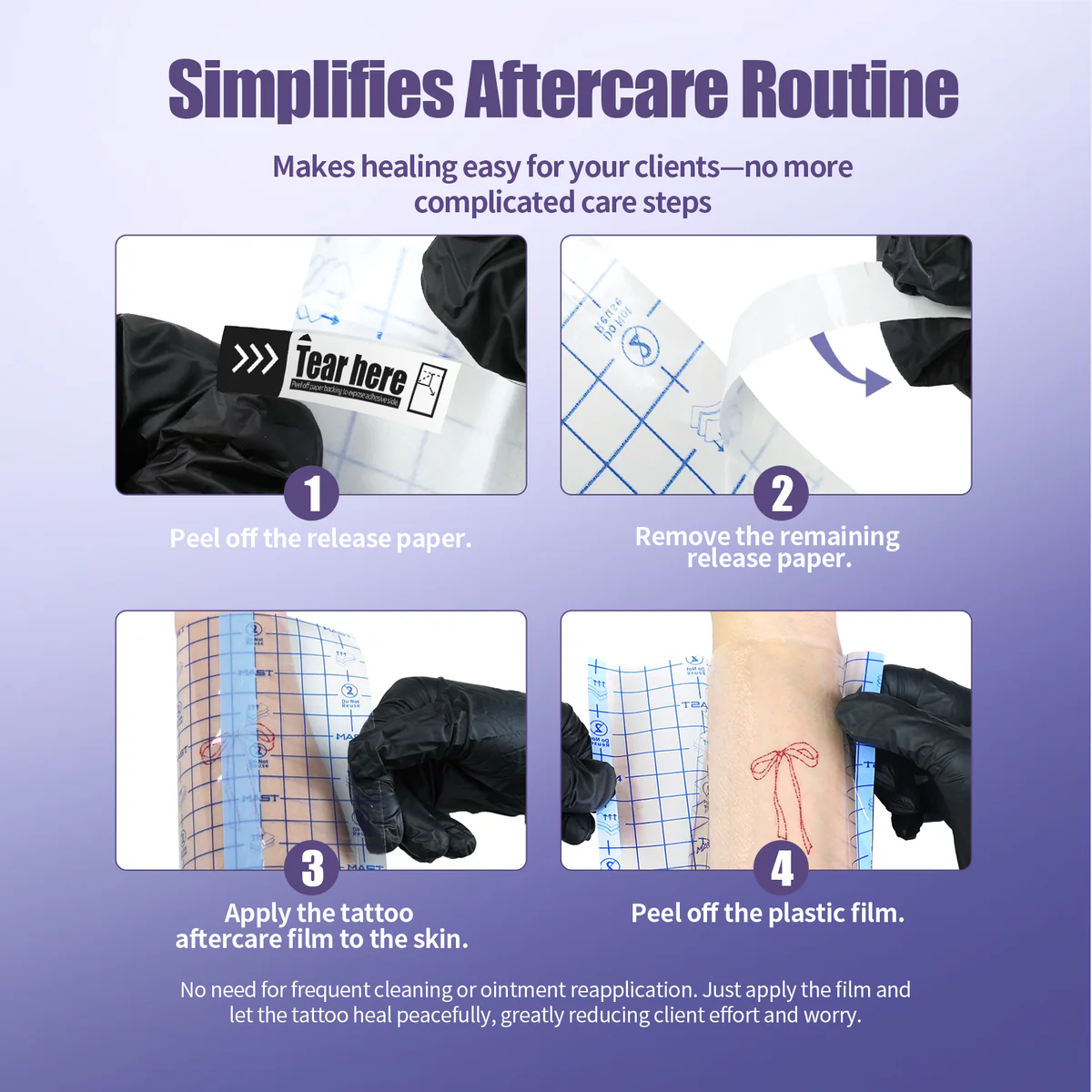 Mast Tattoo Aftercare Wrap Dual-Tear Tattoo Protection Film Intro
